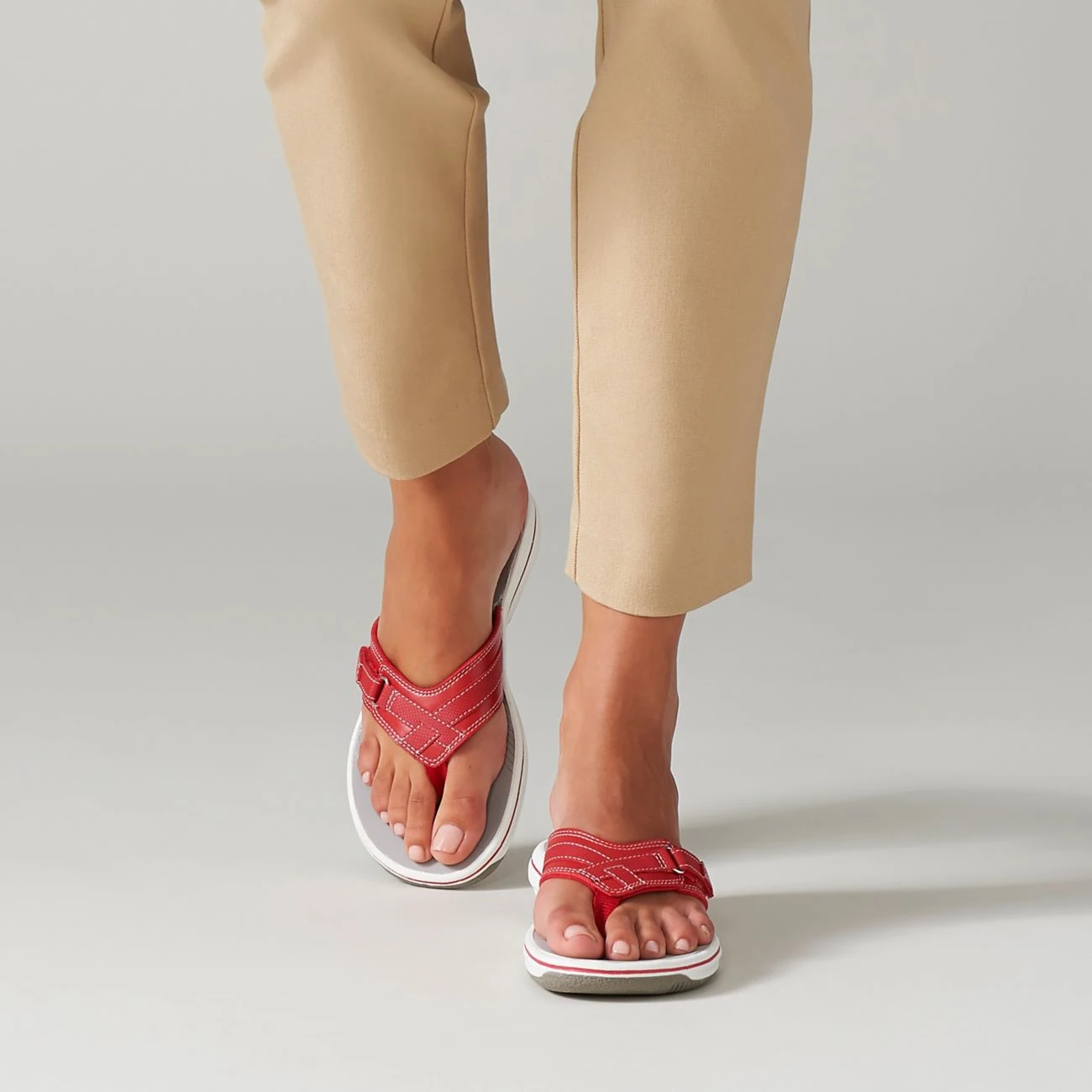 Clarks BREEZE SEA Red Synthetic 4 Clarks BREEZE SEA Red Synthetic - Image 2