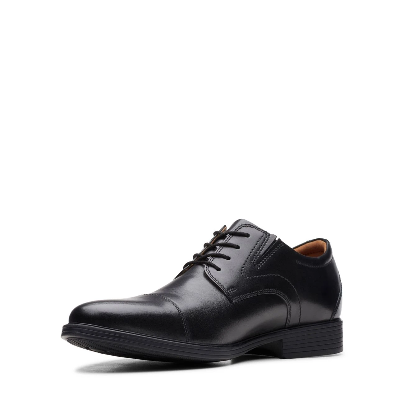 Clarks Whiddon Cap Black Leather 7 Clarks Whiddon Cap Black Leather - Image 5