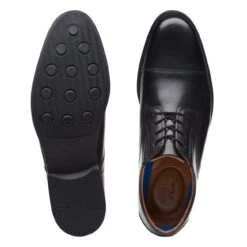 Clarks Whiddon Cap Black Leather 17 Clarks Whiddon Cap Black Leather -Clarks 26152912 W 7