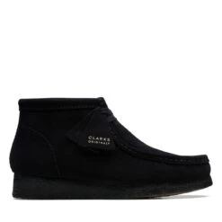 Clarks Wallabee Boot Black Suede