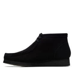 Clarks Wallabee Boot Black Suede -Clarks 26155517 W 5