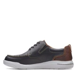 Clarks Driftway Low Black Leather -Clarks 26162950 W 5