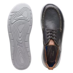 Clarks Driftway Low Black Leather -Clarks 26162950 W 7