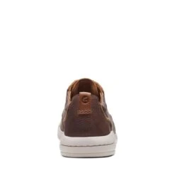 Clarks Driftway Low Dark Tan Leather -Clarks 26162962 W 6