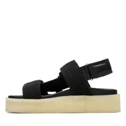 Clarks Crepe Sandal Black Combination -Clarks 26164515 W 5