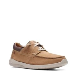 Clarks Gorwin Moc Dark Sand Nubuck -Clarks 26164691 W 2