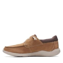 Clarks Gorwin Moc Dark Sand Nubuck -Clarks 26164691 W 5