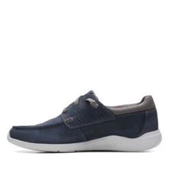 Clarks Gorwin Moc Navy Nubuck -Clarks 26164694 W 5