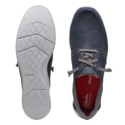 Clarks Gorwin Moc Navy Nubuck -Clarks 26164694 W 7