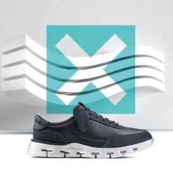 Clarks Nature X One Navy Combination -Clarks 26165998 W 11
