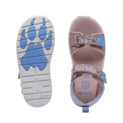 Clarks Clowder Print Kid Grey/Pink -Clarks 26166107 W 7