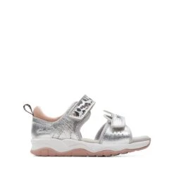 Clarks Clowder Print Toddler Silver