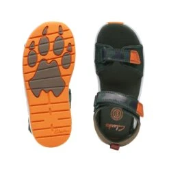 Clarks Clowder Print Kid Khaki Combi -Clarks 26166123 W 7