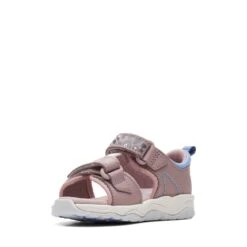 Clarks Clowder Print Toddler Grey/Pink -Clarks 26166134 W 4
