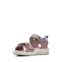 Clarks Clowder Print Older Grey/Pink -Clarks 26166198 W 4