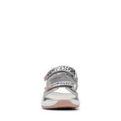 Clarks Clowder Print Older Silver -Clarks 26166201 W 3