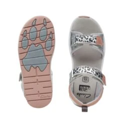 Clarks Clowder Print Older Silver -Clarks 26166201 W 7