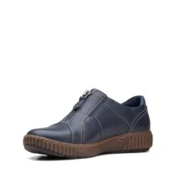 Clarks Magnolia Zip Navy Leather -Clarks 26167482 W 4