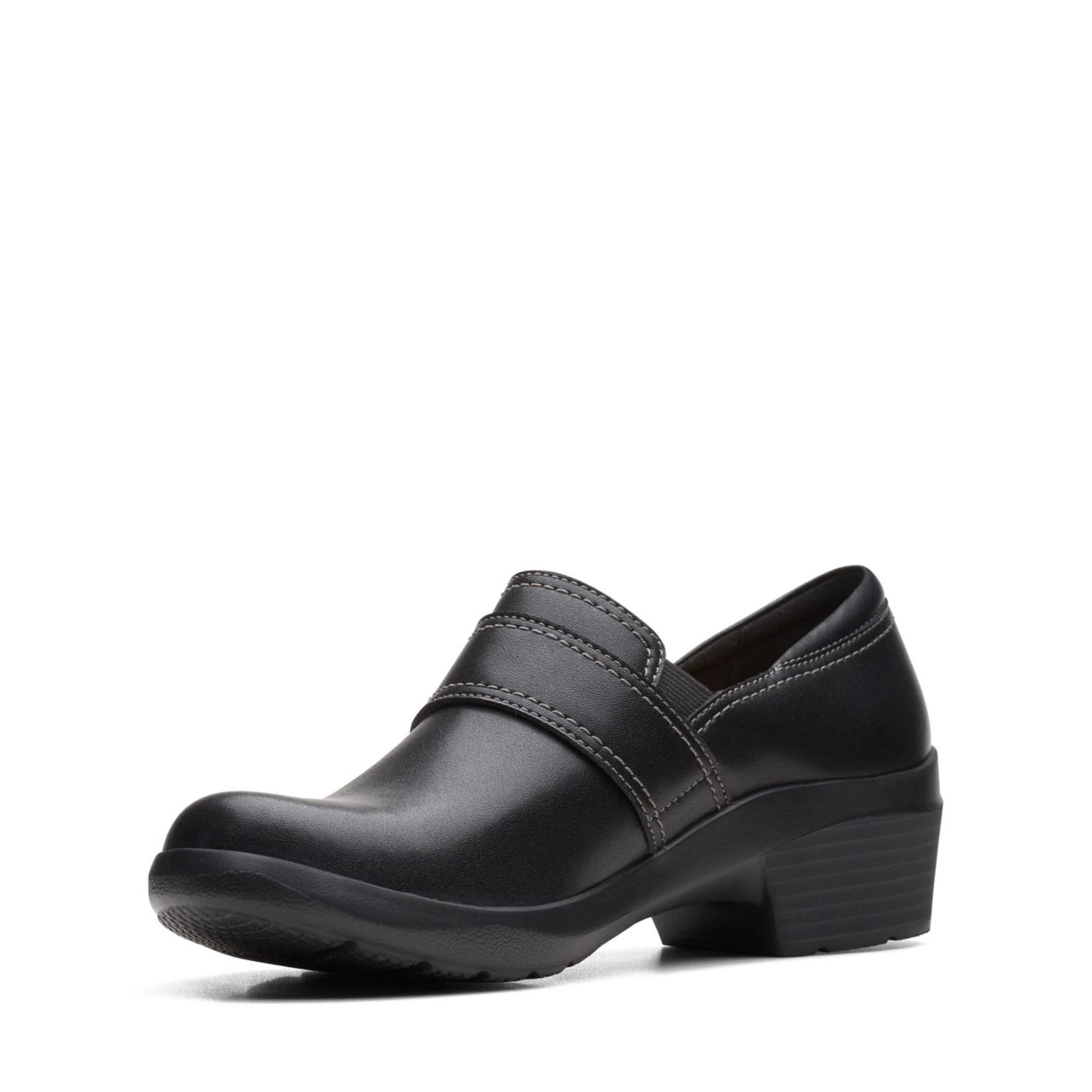 Clarks Angie Poppy Black Leather 6 Clarks Angie Poppy Black Leather - Image 4