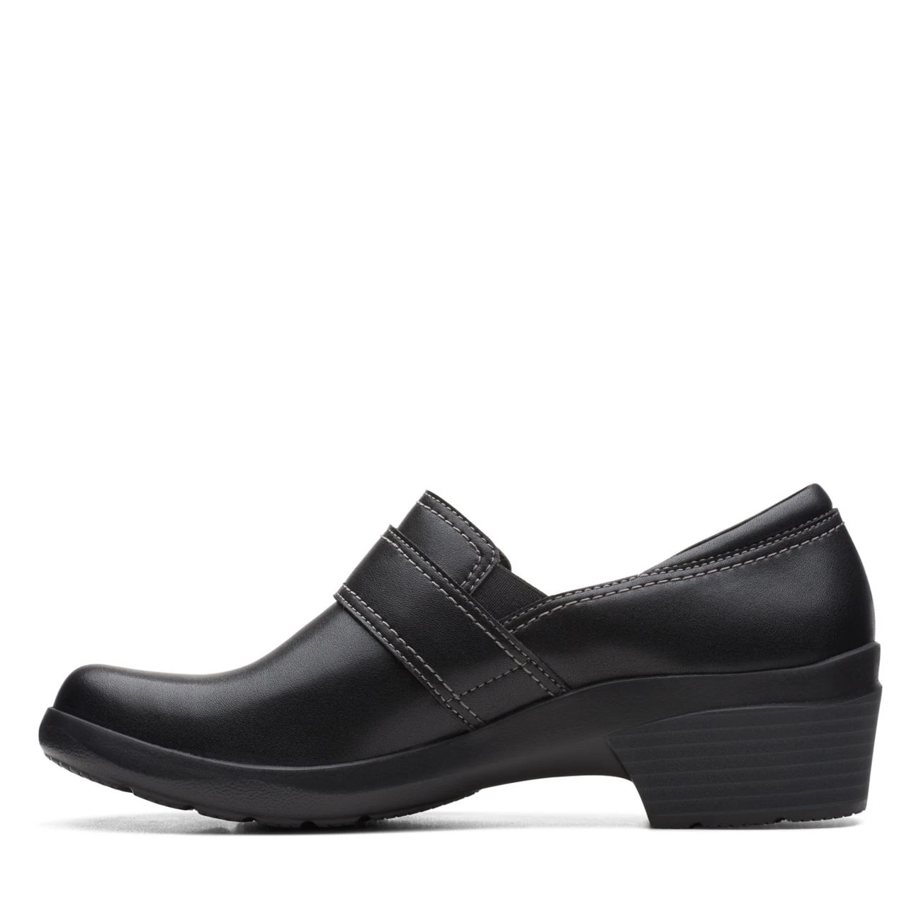 Clarks Angie Poppy Black Leather 7 Clarks Angie Poppy Black Leather - Image 5