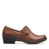 Clarks Angie Poppy Dark Tan Leather