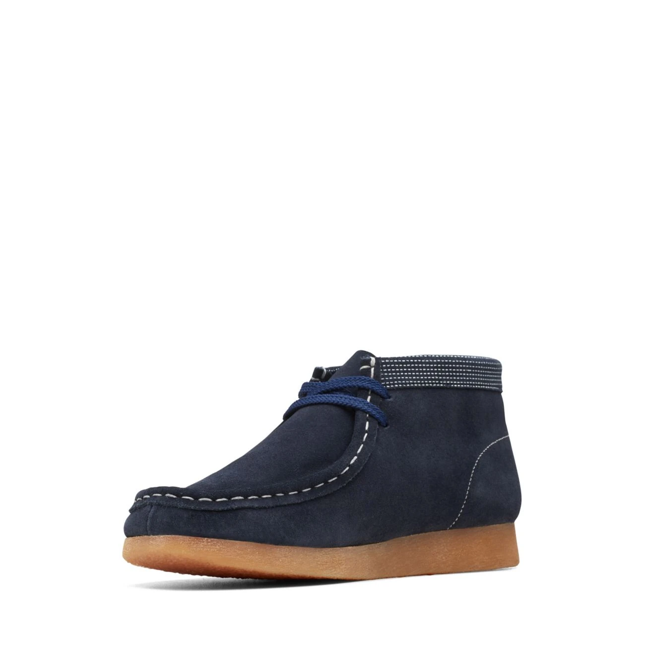 Clarks Wallabee Boot Older Navy Combination 6 Clarks Wallabee Boot Older Navy Combination - Image 4