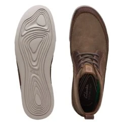 Clarks Gereld Mid Taupe Suede -Clarks 26168166 W 7