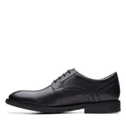 Clarks Un Hugh Lace Black Leather -Clarks 26168322 W 5