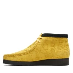 Clarks Wallabee Boot Yellow Embossed -Clarks 26168638 W 5