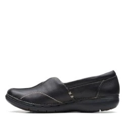 Clarks Un Loop Stride Black -Clarks 26168669 W 5