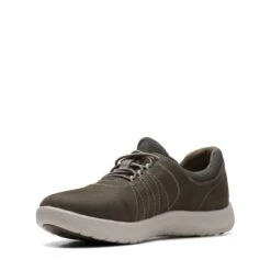 Clarks Adella Stroll Dark Olive Txt -Clarks 26168949 W 4