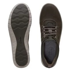 Clarks Adella Stroll Dark Olive Txt -Clarks 26168949 W 7