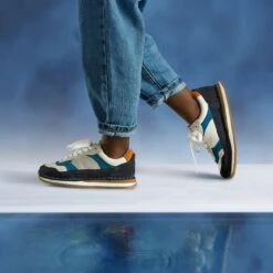 Clarks Craft Run Tor Kid Navy Combination -Clarks 26169327 W 10