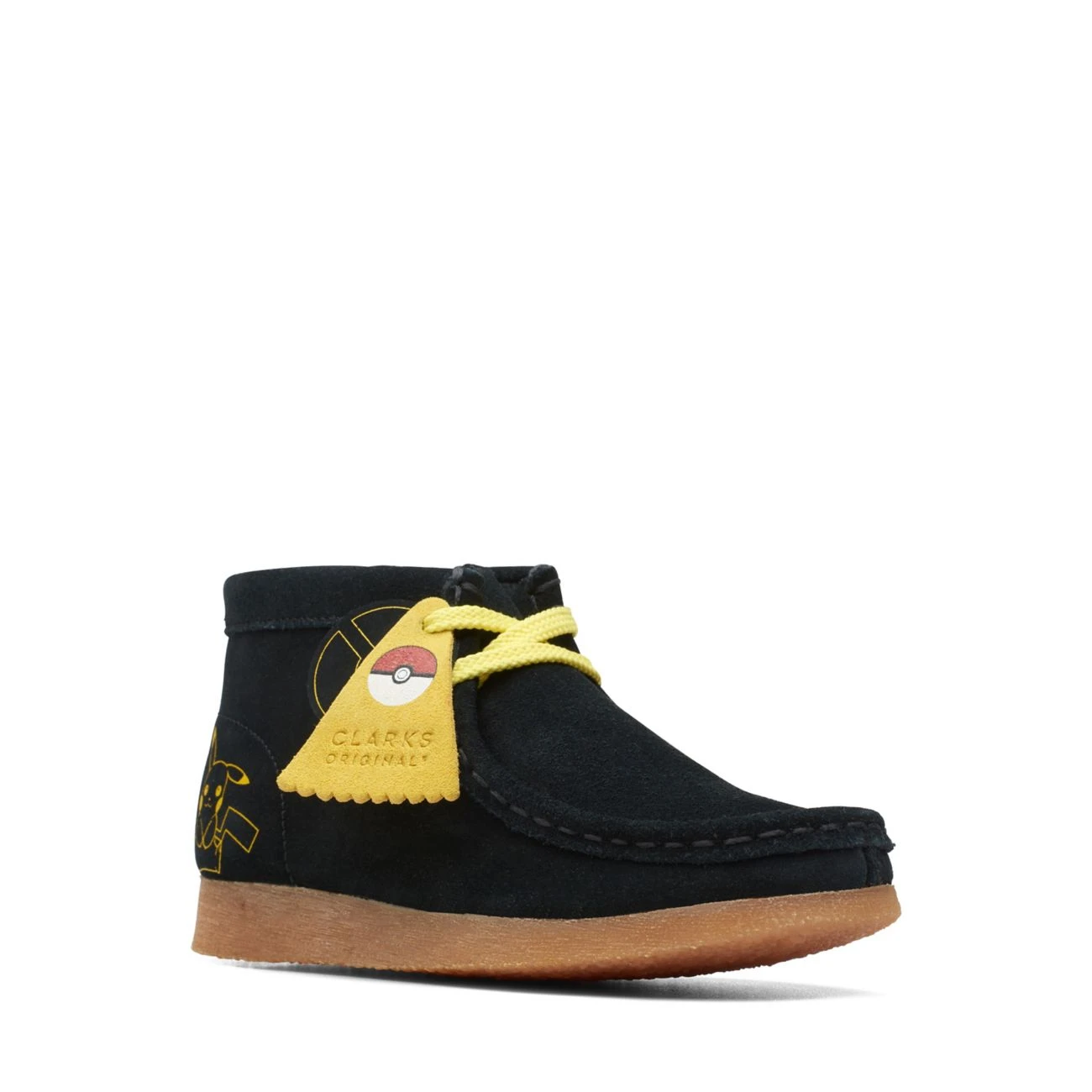 Clarks Wallabee Mist Kid Black Print 4 Clarks Wallabee Mist Kid Black Print - Image 2