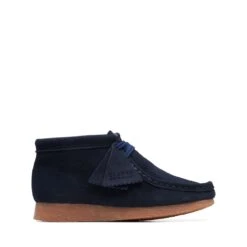 Clarks Wallabee Boot Older Navy Suede
