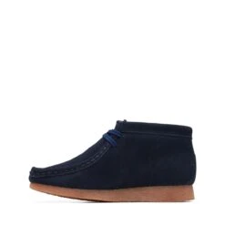 Clarks Wallabee Boot Older Navy Suede -Clarks 26169790 W 5