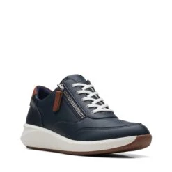 Clarks Un Rio Zip Navy Combination -Clarks 26170213 W 2