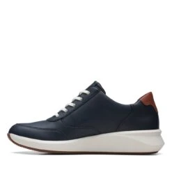 Clarks Un Rio Zip Navy Combination -Clarks 26170213 W 5