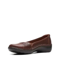 Clarks Cora Iris Dark Tan Leather -Clarks 26170465 W 4