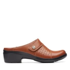 Clarks Angie Maye Dark Tan Leather