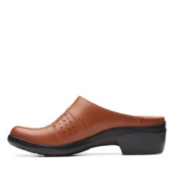 Clarks Angie Maye Dark Tan Leather -Clarks 26170515 W 5