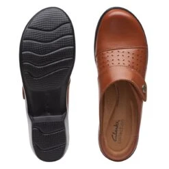 Clarks Angie Maye Dark Tan Leather -Clarks 26170515 W 7