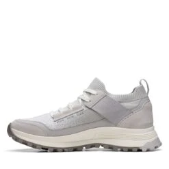 Clarks ATL Trek Knit Waterproof Light Grey Combination -Clarks 26170570 W 5