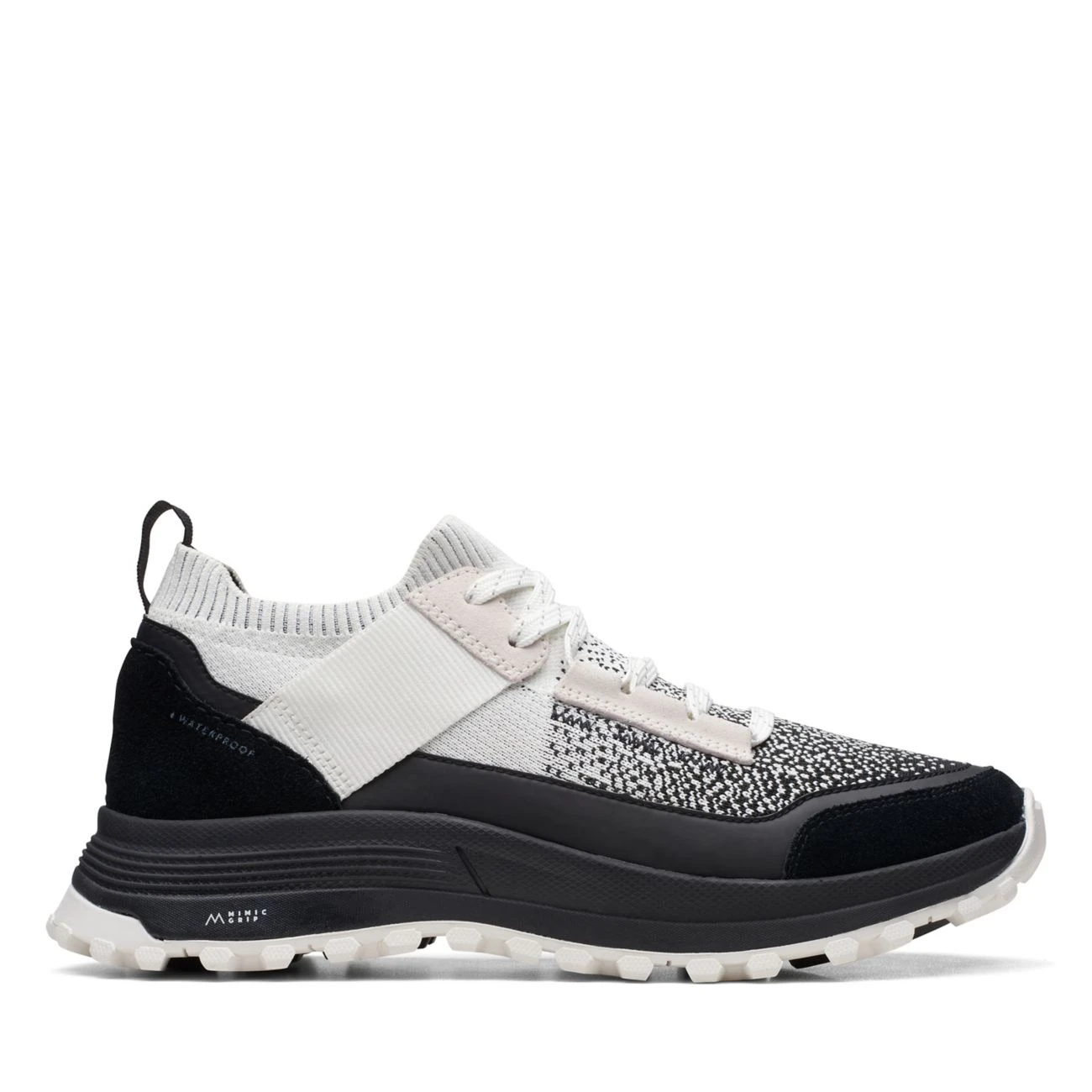 Clarks ATL Trek Knit Waterproof Off White Text 3 Clarks ATL Trek Knit Waterproof Off White Text