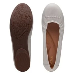 Clarks Rena Hop White Leather -Clarks 26170590 W 7