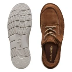 Clarks Colehill Seam Dark Tan Suede -Clarks 26170925 W 7