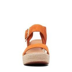 Clarks Kimmei Hi Strap Orange Suede -Clarks 26171010 W 3
