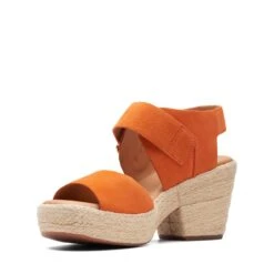 Clarks Kimmei Hi Strap Orange Suede -Clarks 26171010 W 4