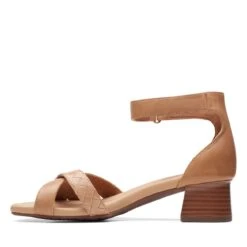 Clarks Desirae Lily Light Tan Leather -Clarks 26171173 W 5