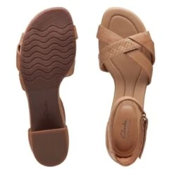 Clarks Desirae Lily Light Tan Leather -Clarks 26171173 W 7